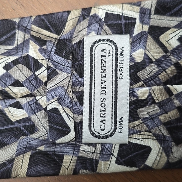 CARLOS DEVENEZIA navu Pattern Ties 61" - Picture 2 of 2